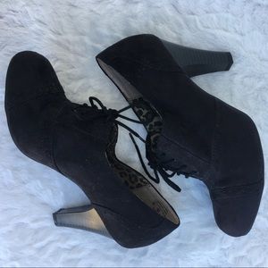 Black lace up heels
